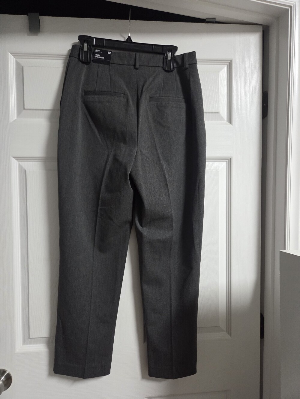 NWT Express Women's Charcoal Gray Editor Ankle Length Dress Pants Size 10L